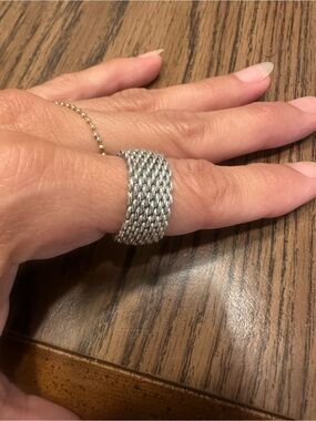 Tiffany & Co. Silver Somerset Mesh Ring